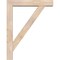 Ekena Millwork Traditional Block Smooth Bracket w/ Offset Brace, Douglas Fir, 5 1/2"W x 28"D x 36"H BKT0604X28X36TRA05SDF - alternate 3